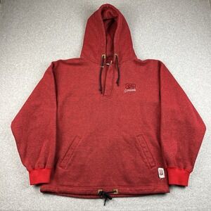 Vintage Ball State University Hoodie Mens Medium Red Cardinals Sweatshirt 90s